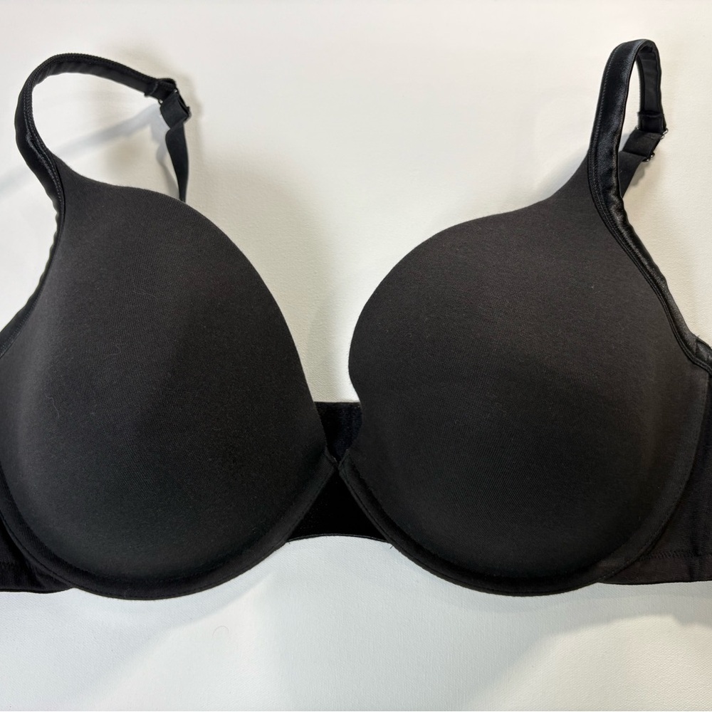 Cacique Classic Black Cotton Boost Plunge Bra